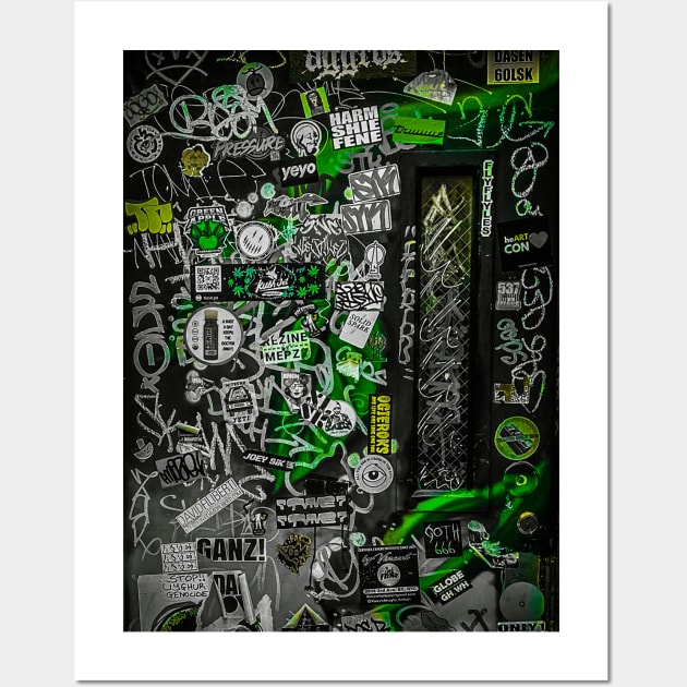 Street Green Graffiti Tag Art NYC Wall Art by eleonoraingrid